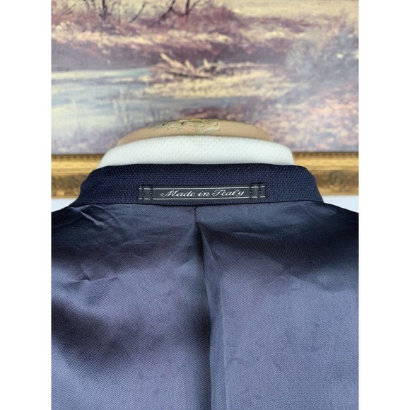 Mickey Spatz Vitale Canonico Blazer Navy Blue Size 40S - Picture 11 of 12
